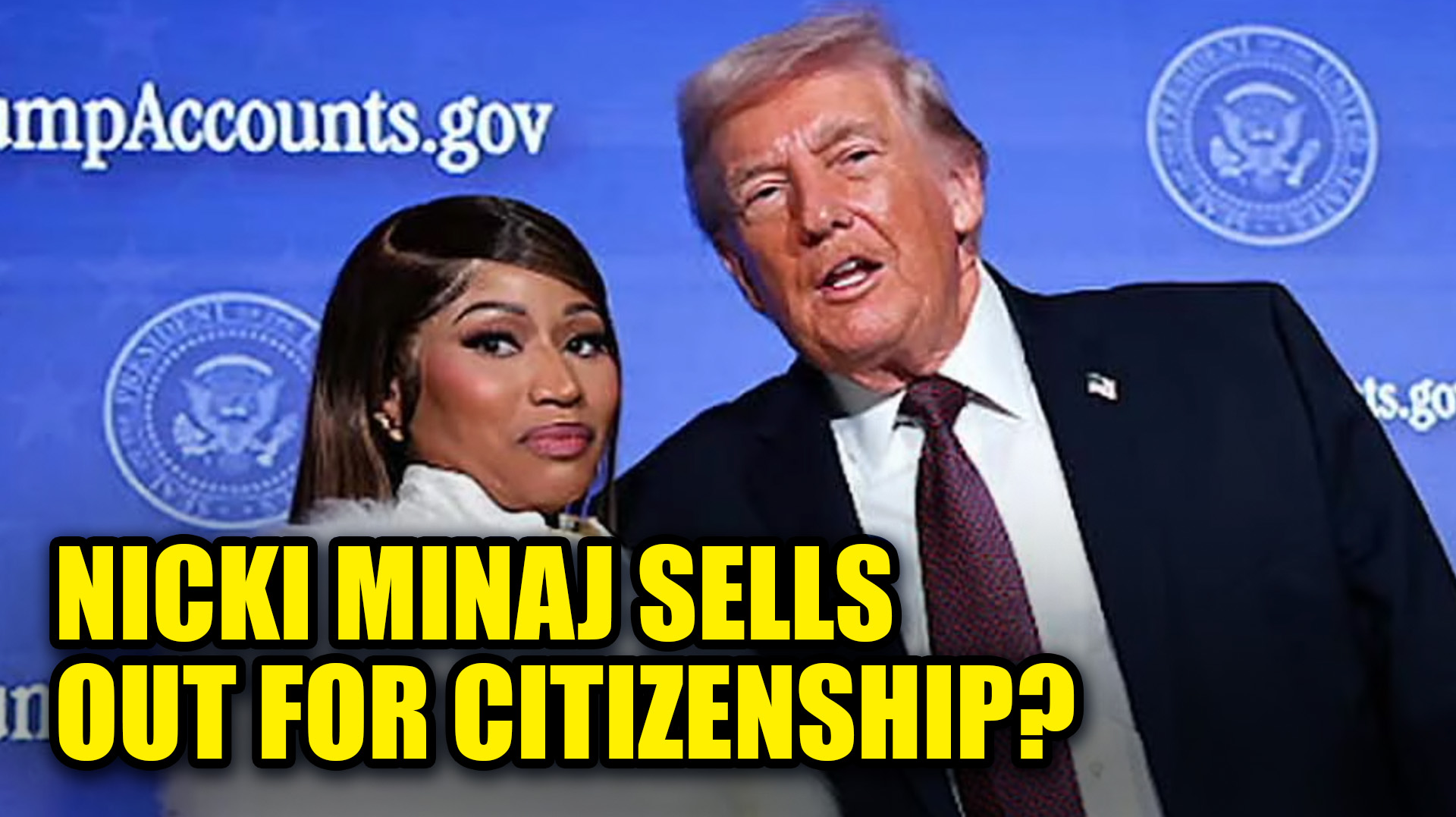 Nicki Minaj SELLS OUT to Trump, Shows Off $1 Million 'Gold Card' for ...