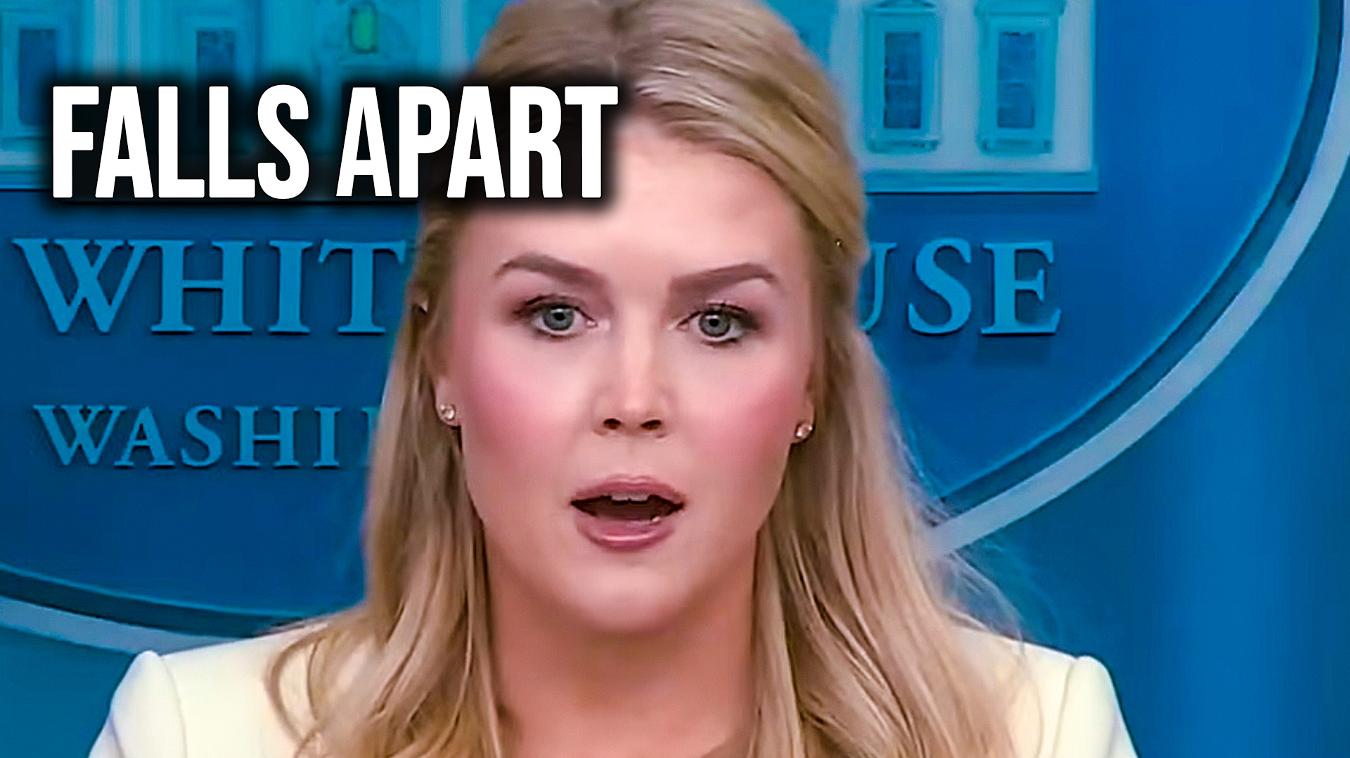 Donald Trump's press secretary Karoline Leavitt visibly panics after ...