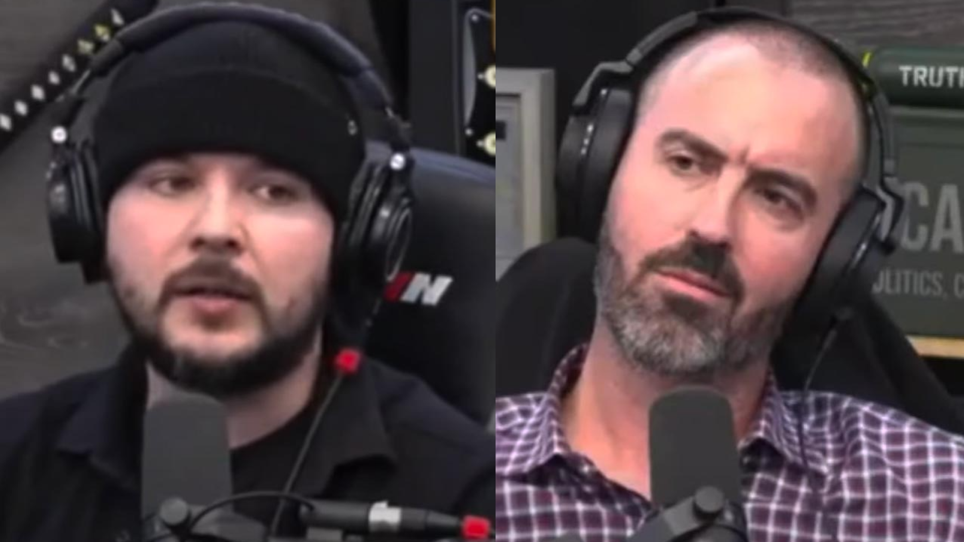 Far-right podcast host Tim Pool confronted a guest on his show whose